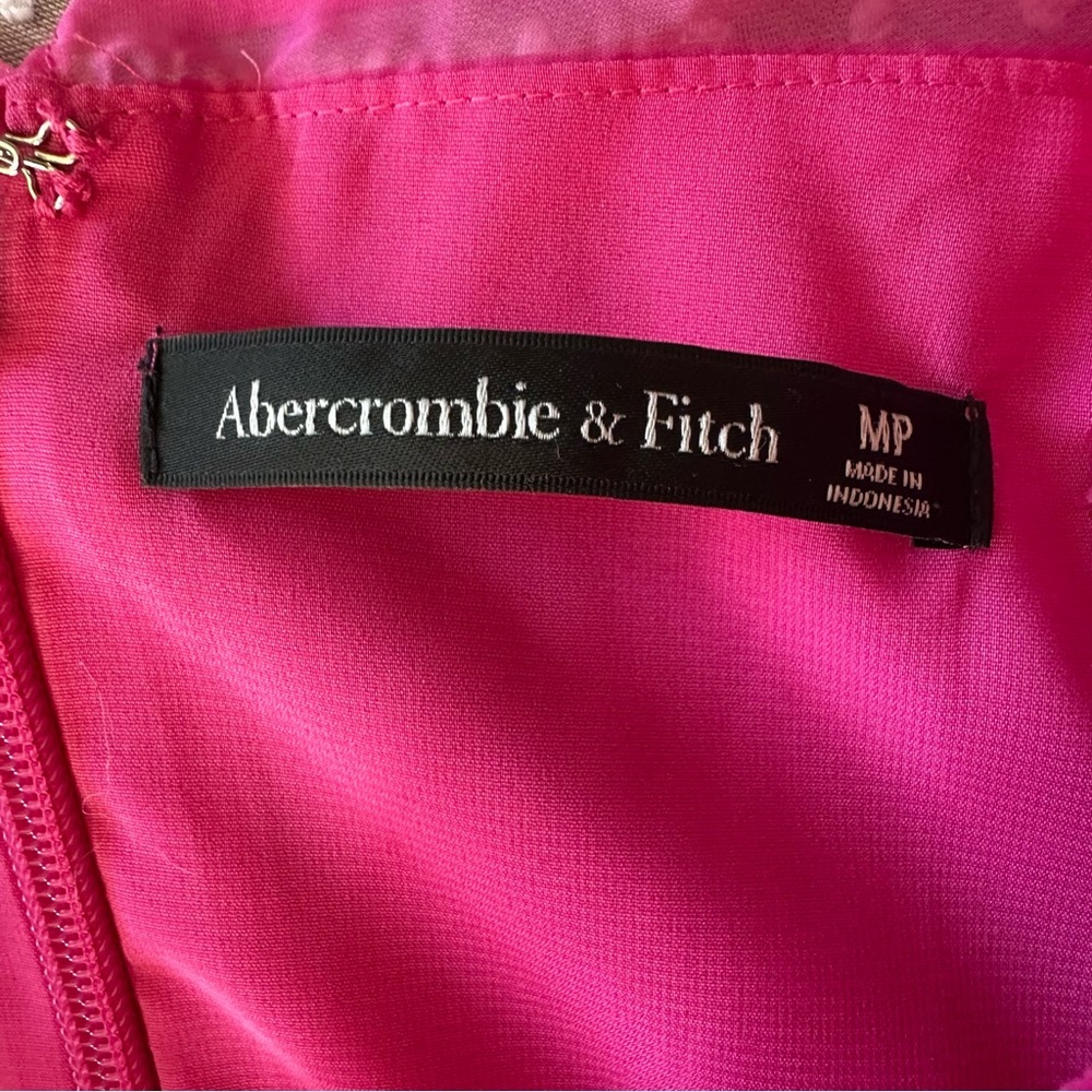 Abercrombie & Fitch Tiered Organza Pink Mini Dress MP - Picture 7 of 10